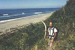 Dinesh with a whale bone