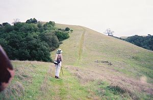 Joy wondering if that may be the last hill before the top